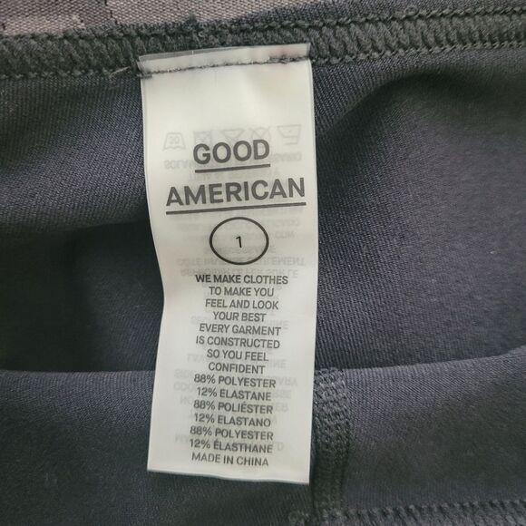 Good American Black Athletic Shorts Size 1 - Picture 2 of 3